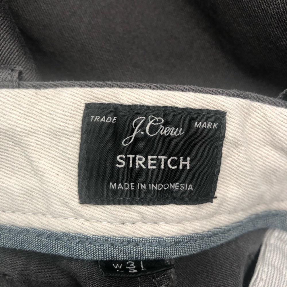 J. Crew Stretch 770 Straight Men’s chinos pants Onyx Grey Dark Gray Waist 31 - Picture 9 of 13
